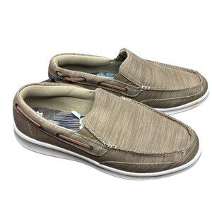 SOLD: Sonoma Thatcher Boat Shoes Mens 12 Brown Canvas Ortholite Eco Comfort